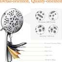 Shower Head with Handheld High Pressure-Full Body Coverage Powerful Rain Showerhead Extra 60" Long Hose and Adjustable Brass Joint Holder- The Perfect Detachable Heads for Bathroom Upgrade