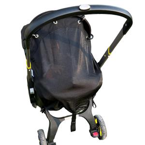 Stroller Sun Shade - Universal UV Protection Cover for Strollers Sunshade with See Through, Clip-On Sun Blocker, Sun Shield for Baby, Breathable Adjustable Fit, Full Coverage, M Black