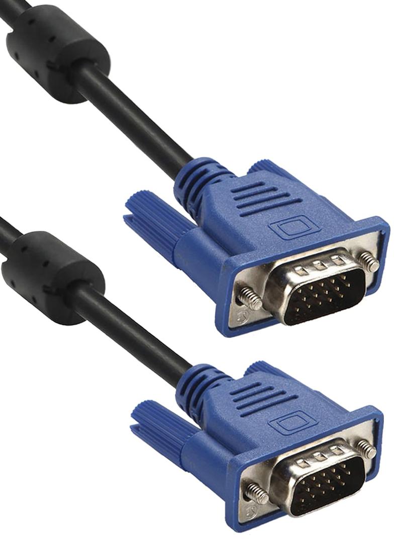 Eaeon HD15 Male to Male 4.5Ft Blue VGA to VGA Monitor Cable Cord 1080P@60Hz Full HD High Resolution for TV Computer Projector Gaming Console