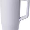 KISSKIND 40 oz Tumbler with Handle and Straw | 100% Leakproof Insulated Tumbler with Lid and Straw | Stainless Steel Water Bottle | Cup Holder Friendly Base | Lavender (40 oz Leakproof, 3.0 Lavender)