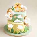 JeVenis Baby Dragon Cake Decoration Little Dragon Cake Topper with Balls Stars Clouds for Baby Shower Birthday Party Supplies Favors