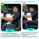 Seat Cushion, Memory Foam Truck Seat Cushion, L-Shaped Ergonomic Design Chair Cushion with Lumbar Support for Back Pressure Relief, for Long Sitting Office Worker and Truck Drivers