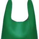 Slouchy Hobo Tote Bags for Women - Retro PU Leather Shoulder Handbag Purse Large Capacity 2pcs