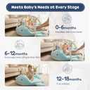Baby Play Mat, Whale Tummy Time Mat with Toys, Baby Activity Gym for Infants 012 Months Sensory Floor Mat for Boys & Girls