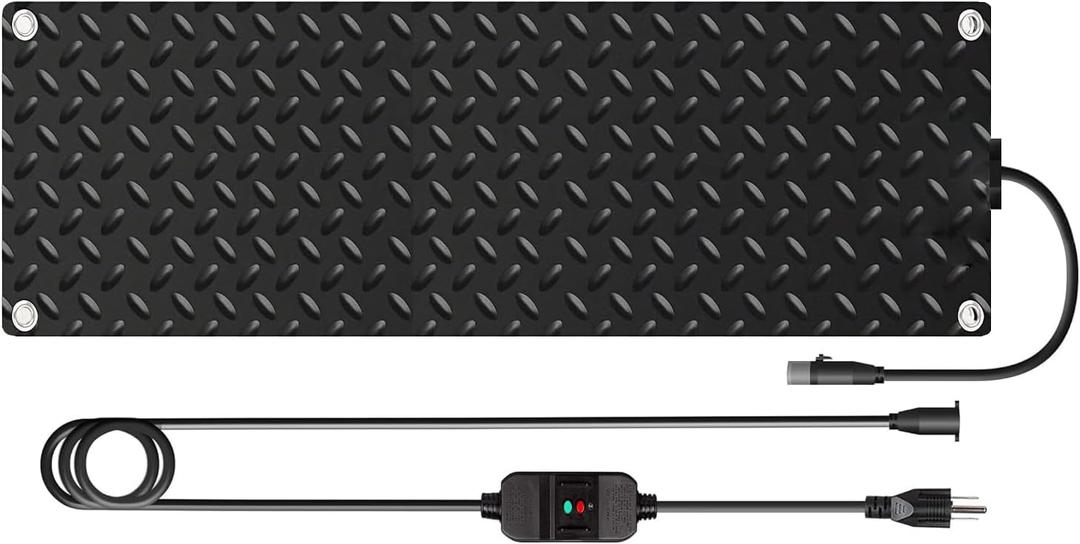 Heated Snow Melting Mats for walkways Stairs- Outdoor Heated Mats- Non-Slip Electric Heated Foot Mats for Winter Snow Removal- Heated Snow Melting Mat for Stairs garages Driveway (10in x 48in)