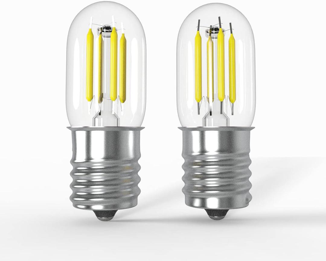 LED Appliance Light Bulbs - LED Refrigerator Light Bulbs 40W Equivalent, Daylight 5000K Fridge Waterproof Bulbs 4W E17 Base, ETL Listed, 2Packs