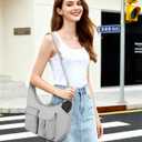 Travel Purse - Crescent Crossbody Sling Bag for Women - Cross Body Hobo HandBag Tote Shoulder Handbag (Gray)