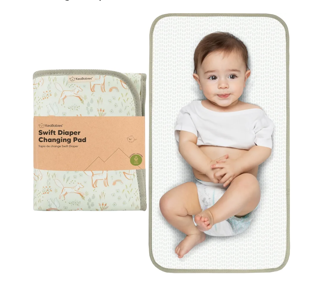 Portable Diaper Changing Pad - Waterproof Foldable Baby Changing Mat - Travel Diaper Change Mat - Lightweight Changing Pads for Baby - Baby Changer - Machine Washable (Fox Vale)