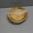 10 Pack Valentine's Day 9 Inch Heavy Duty Aluminum Pie Tins Bulk with Lid, Oven and Freezer Safe Disposable Pie Pizza Pan Dessert Baking Cups Ideal for Restaurants Party Favors (Black,Gold)