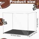 Football Helmet Display case Full Size Self-Assembly Acrylic Helmet Display Case with Black Protection Holder Base,UV Protection Clear for Dustproof Sports Collectibles Storage Showcase