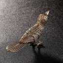 GIB Small Bird Statue for Home Decor, Solid Antique Brass Magpie Bird Figurine, Decorative Birds Ornaments, Gold Decor for Living Room Table, Bedroom, Office Desktop