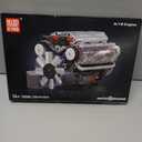 Mould King V8 Engine Building Blocks Sets, MOC Scale Model Kit with Battery and Motor, Collectible Set for Adults, Construction Toys Gifts for Friends Men Teen Youths (535 Pcs)