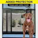 Gisafai 18 Inch High Adjustable RV Entry Screen Door Protector Grille for Dogs, RV Screen Door Guard Widths Adjusts from 22"- 31.5", Alloy Grill Defender for Camper