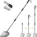 PETOCAT Cat Litter Scoop 43 inch Metal Litter Scooper with Stainless Steel Long Handle, Upgraded Large Kitty Box Scooper Heavy Duty Deep Shovel for Fast Sifting, Dog Waste Scooops for Outside Pet Poop