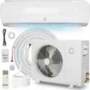 12,000 BTU Ductless Mini Split Air Conditioner with Heat Pump - 115V, 19 SEER2 High Efficiency, Cools & Heats Rooms Up to 750 Sq Ft, Includes Pre-Charged Condenser, Installation Kit and Remote Control, AC Unit Only