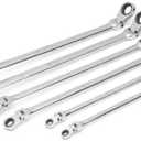 GEARWRENCH 6 Piece 90-Tooth 12 Point Metric GearBox Double Flex Ratcheting Wrench Set | 86830