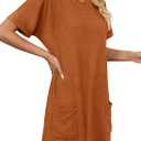 KISSMODA Woman Lightweight Dress with Hood Short Summer Pullovers with Pockets Long Tunics Top for Leggings (XXL)