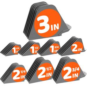 AFANSO Mega Hair Clipper Guards, 8pcs Gray, Fits Most Wahl Full Size Hair Clippers (3 Inch 8pcs)