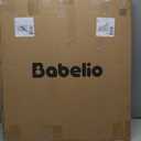 Babelio Upgraded Baby Gate with Cat Door, 29-43" Auto Close Durable Dog Gate for Stairs, Doorways and House, Easy Walk Thru Safety Gate with Pet Door Includes 4 Wall Cups, Black (29-43" Wide, 30" Tall)