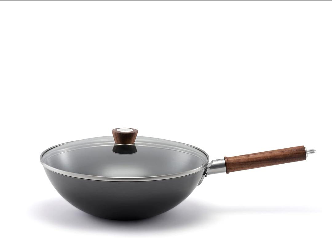 ZWILLING Dragon 12-inch Carbon Steel Wok with Lid (Black)