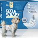 Comfortable Male Dog Diapers - 30-Pack Super Absorbent Disposable Male Dog Wraps- FlashDry Gel Technology, Wetness Indicator Doggie Diapers- Leakproof Belly Wraps for Incontinence, Excitable Urination (Small, Packaging May Vary)