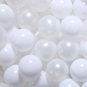 GOGOSO Ball Pit Balls for Toddlers Kids Plastic Balls for Ball-Pit Playpen Pool Baby Play Pastel BPA-Free Non Toxic Play Pastel Crush Proof Bal 50 100 200 500 1000 Count (A white+pearl white)