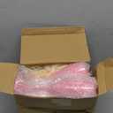 Zopeal Plastic Reusable Champagne Flute Glasses 6 oz and 50 Pcs Bow Set Acrylic Wedding Toasting Goblet 3.5" Bow Unbreakable Wine Cup for Bachelorette Bridal Shower Party(Pink and Beige)