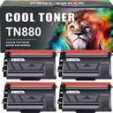 TN880 TN-880 TN 880 Toner Cartridge Compatible for Brother TN880 Super High Yield Black Toner Cartridge for HL-L6200DW MFC-L6700DW MFC-L6800DW HL-L6200DWT HL-L6300DW MFC-L6900DW Printer 4 Pack