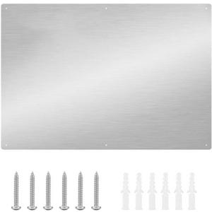 30" x 16" Thicken Heavy Range Hoods Stainless Steel Backsplash,Panel Splatter Guard for Stovetop,6 Pre Drilled Holes for Easy Installation,Keep the Walls Clean, Bright and Beautiful (30" x 16")