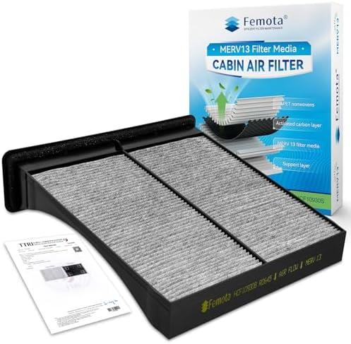 Femota MERV 13 Cabin Air Filter with Activated Carbon, CF10930 for Subaru Crosstrek, Forester, Impreza, WRX, WRX STI, XV Crosstrek.