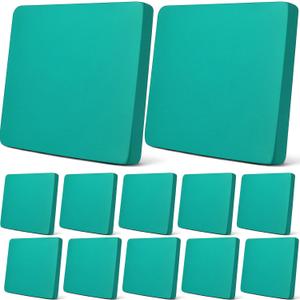 Newwiee 12 Pcs Patio Outdoor Cushion Covers Replacement Waterproof Stretch Sofa Couch Cushion Covers Washable Individual Couch Slipcovers Set Furniture Protector for Pets(20-27 Inch,Peacock Blue)