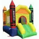 Outdoor & Indoor Mini Inflatable Bounce House with Blower Toddler Castle Kids Bouncy House with Slide, air Blower, Carrying Bag and Water Bag