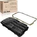 A-Premium Transmission Oil Pan with Drain Plug Compatible with Jeep Wrangler 2018-2024, Grand Wagoneer 2022, 2.0L 3.0L 3.6L 6.4L