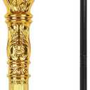 Gold Costume Walking Cane  Elegant Prop Stick Dress Pimp Canes Halloween Staff Costume Accessories for Adults and Kids