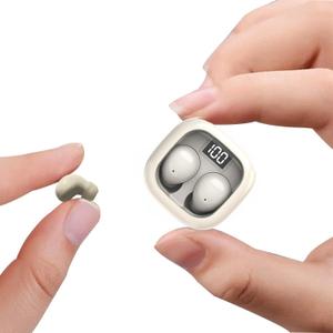 Smallest Invisible Mini Earbuds Wireless Bluetooth, Low Profile Micro Tiny Discreet Hidden Earbuds for Work, Small Headphones, Invisible Sleep Wireless Earphone IPX5 Waterproof for Small Ear Canals (Skin)