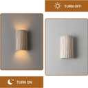 Hardwired LED Wall Sconce,Modern Natural Yellow Travertine Wall Lights for Bedroom with 3000K Warm White,Indoor Wall Lamp for Living Room,Dining Room,Hallway,Stairway,Wall Decor