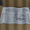 Plug in Crystal Ceramic White Chandelier, Glass Chandeliers,White crystal Hanging Pendant Light with Clear Cord and On/Off, 4 Light Crystal Chandelier for wedding, Kitchen, Dining,Foyer, Mini room