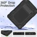 MENZO All-New Case for 8" Tablet, Slim Shockproof Rugged High Impact Protective Case with Kickstand, Black
