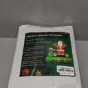 7FT Christmas Inflatable Santa Decorations, Santa on Treadmill with Dumbbells, Funny Fitness Santa Outdoor Blow Up Yard Decoration with Built-in LED Lights for Holiday Garden, Lawn, Patio