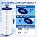 CC1500 Pool Filter Replacement Compatible with Hay-Ward CCX1500RE(CC 1500 E), X-Stream 150, PXST150, C-8316, FC-1286, Trilobal Filtration Fabric, 1 Pack