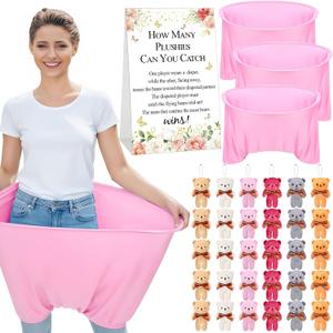 Soulchen 34 Pcs Baby Shower Games Bridal Shower Games Funny Activities with Bears Included Funniest Game for Women or Men How Many Plushies Can You Catch in Your Diaper