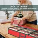 5 x Christmas Gift Wrapping Paper Organizer Storage Bags,Plastic Container for Holiday Supplies & Accessories, Gift Bag Organizer, Under Bed Wrapping Paper Storage (Red)