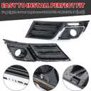 Fog Light Bezel Compatible with 2013-2017 Chevrolet Chevy Traverse Front Bumper Fog Light Cover with Silver Bright Strips Replaces 20988619 GM1038148 (Left)