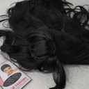 BOGSEA Black Wigs with Bangs Long Wig for Women Long Wavy Wigs with Bangs Synthetic Heat Resistant Fiber Wigs for Daily Party 24 Inch