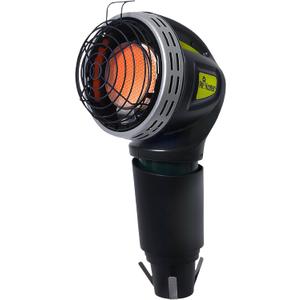 Mr. Heater F242010 MH4GC 4000 BTU Golf Cart Heater, Wind-Resistant With ODS And Tip-Over Safety Switch & Cup Holder Adapter - Silver and Black