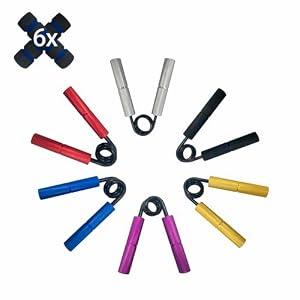 Grip Strength Trainer, 50-300LB (6 Pack) Grip Strength Trainer Set, No Slip Grip Trainer, Hand Workout Squeezer Grip Strengthener, Home Gym Training, for Strength Training, Exercise, Injury Recovery