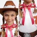 Spooktacular Creations Halloween Cowgirl Costume for Girls, Toddler White Cowgirl Dress Outfit with Western Hat for Kids Dress-Up, Cosplay and Themed Party (3T, 3-4 yrs)