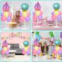 Ice Cream Party Balloons Stand Kit 2 Sets with 2 Macaron Ice Cream Foil Balloons Pastel Sweet One Birthday Balloon Centerpiece for Tables for Girl Birthday Valentine's Day Baby Shower Party Decoration