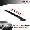 Windshield Outer A-Pillar Trim Molding Kit | Compatible with 2011-2019 Ford Explorer Accessories Front Passenger Side | Replaces 926-451 BB5Z-7803136 BB5Z-7803144 Window A-Pillar Post Trim Cover