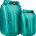 Frelaxy Waterproof Dry Bag 2 Pack/3 Pack, Lightweight Portable Dry Bags, 5L & 15L & 25L Durable Dry Sack Set Keep Gear Dry for Hiking, Camping, Boating, Backpacking, Kayaking (2 Pack - Turquoise)